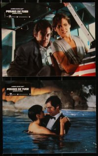 1a0549 LICENCE TO KILL 8 French LCs 1989 images of Timothy Dalton as James Bond!