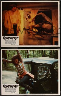 1a0932 FRIDAY THE 13th 8 LCs 1980 great images from the slasher horror classic, Kevin Bacon!