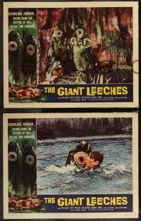 1a0935 GIANT LEECHES 8 LCs 1959 monsters rising from the depths of Hell to kill and conquer!