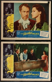 1a0939 HAUNTED PALACE 8 LCs 1963 Vincent Price, Lon Chaney Jr., Paget, Edgar Allan Poe, complete set!