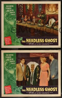 1a0940 HEADLESS GHOST 8 LCs 1959 head-hunting English teenagers lost in the haunted castle!