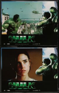 1a0944 HULK 8 LCs 2003 Ang Lee, Eric Bana as Bruce Banner, sexy Jennifer Connelly, Marvel comics!