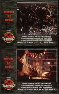 1a0951 JURASSIC PARK 2 8 LCs 1996 The Lost World, Steven Spielberg, something has survived!