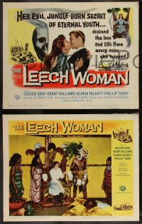 1a0954 LEECH WOMAN 8 LCs 1960 deadly female vampire drained love & life from every man she trapped!