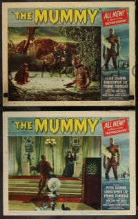 1a1021 MUMMY 4 LCs 1959 Christopher Lee as the monster, Peter Cushing, Hammer horror, great scenes!