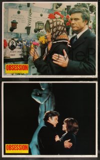 1a0969 OBSESSION 8 LCs 1976 Brian De Palma, Paul Schrader, Genevieve Bujold, Cliff Robertson!