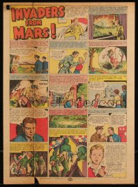 1a0217 INVADERS FROM MARS pressbook 1953 classic sci-fi, includes full-color comic strip herald!