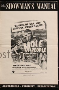 1a0645 MOLE PEOPLE pressbook 1956 Joseph Smith art of the horror crawling from depths of the Earth!