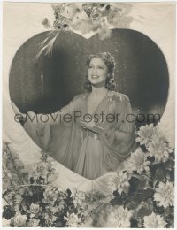 1b0668 JEANETTE MACDONALD deluxe 9.5x12.5 still 1941 in heart cut-out from Smilin' Through!