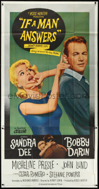 1b0470 IF A MAN ANSWERS 3sh 1962 great image of sexy Sandra Dee & Bobby Darin, hang around for fun!