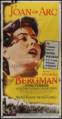 1b0472 JOAN OF ARC 3sh R1957 Jose Ferrer, different art of heroine Ingrid Bergman, very rare!