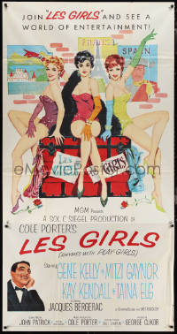 1b0476 LES GIRLS 3sh 1957 Fernie art of Gene Kelly + sexy Mitzi Gaynor, Kay Kendall & Taina Elg!