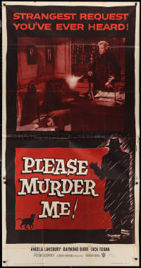 1b0489 PLEASE MURDER ME 3sh 1956 Angela Lansbury and Raymond Burr, strangest request ever heard!