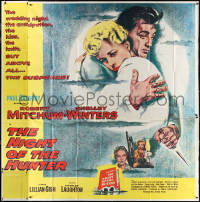 1b0220 NIGHT OF THE HUNTER 6sh 1955 Robert Mitchum, Shelley Winters, Charles Laughton classic, rare!