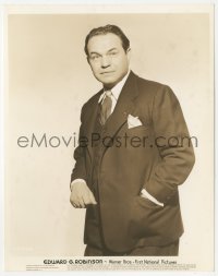 1b2243 EDWARD G. ROBINSON 8x10 key book still 1930s Warner Bros studio portrait in suit & tie!