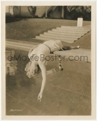 1b2252 ESTHER RALSTON 8x10.25 still 1934 fully clothed on diving board trying to touch the water!