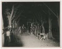 1b2272 GHOUL candid English 7.75x9.75 still 1933 cool far shot of crew filming a scene at night!