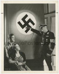 1b2288 HITLER'S MADMAN 8x10.25 still 1943 Nazi John Carradine with Curtis & Morison by swastika!