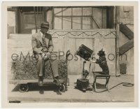 1b2296 IN OLD KENTUCKY candid 8.25x10 still 1927 James Murray has photo taken by a high-powered dog!