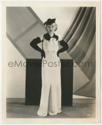 1b2297 ISABEL JEWELL deluxe 8x10 still 1934 full-length in white dress & black gloves by Russell Ball!