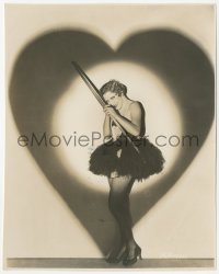 1b2306 JEAN ARTHUR 7.5x9.5 still 1920s sexy Valentine's Day image in skimpy outfit by heart shadow!