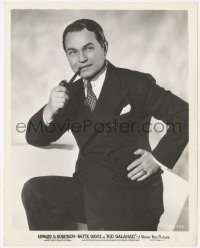 1b2316 KID GALAHAD 8x10.25 still 1937 wonderful portrait of Edward G. Robinson smoking pipe!