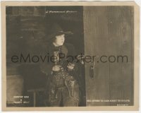 1b2359 NUGGET NELL 8x10 LC 1919 Dorothy Gish with guns drawn defending cabin against outlaws, rare!