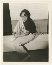 1b2329 LUISE RAINER 8.25x10.25 still 1940s great close up of the leading lady tying her shoes!