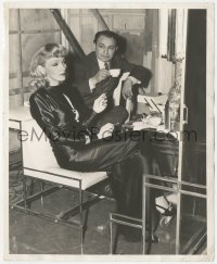 1b2333 MANPOWER candid 8.25x10 still 1941 Marlene Dietrich & Edward G. Robinson between scenes!