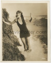 1b2337 MARIE PREVOST 8x10 still 1920s great close up in swimsuit getting splashed by ocean waves!