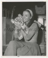 1b2355 NATALIE WOOD 8.25x10 still 1956 in The Burning Hills with stuffed leopard by Jack Woods!