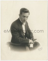 1b2378 SESSUE HAYAKAWA deluxe 7.5x9.5 still 1923 seated portrait of the Japanese star by Hartsook!