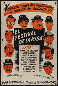 1b0300 EL FESTIVAL DE LA RISA Argentinean 1960s art of Chaplin, Keaton, Laurel & Hardy + top comics!