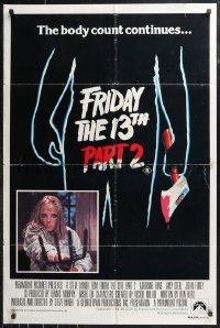 1b0597 FRIDAY THE 13th PART II Aust 1sh 1981 summer camp slasher horror sequel, the body count continues!