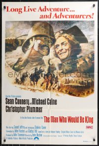 1b0604 MAN WHO WOULD BE KING Aust 1sh 1975 art of Sean Connery & Michael Caine by Tom Jung!