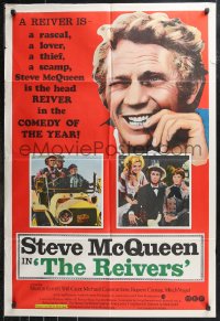 1b0613 REIVERS Aust 1sh 1970 close up of rascally Steve McQueen, from William Faulkner's novel!