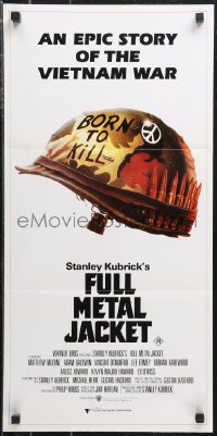 1b0533 FULL METAL JACKET Aust daybill 1987 Stanley Kubrick epic Vietnam War movie, Castle art!