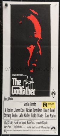 1b0536 GODFATHER Aust daybill 1972 Marlon Brando & Al Pacino in Francis Ford Coppola classic!