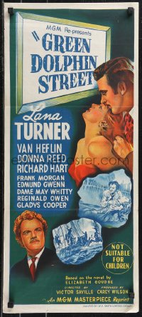 1b0537 GREEN DOLPHIN STREET Aust daybill R1950s sexy Lana Turner, Van Heflin, written by Samson Raphaelson