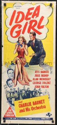 1b0544 IDEA GIRL Aust daybill 1946 art of handsome Jess Barker & beautiful Julie Bishop!