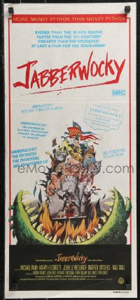 1b0545 JABBERWOCKY Aust daybill 1977 Terry Gilliam, Monty Python, great wacky fantasy monster art!