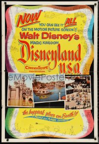 1b1177 DISNEYLAND USA 1sh 1957 about Disney's just opened Magic Kingdom in California, very rare!