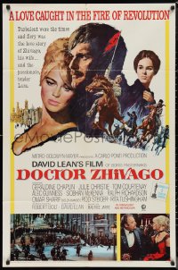 1b1181 DOCTOR ZHIVAGO 1sh 1965 Omar Sharif, Julie Christie, David Lean English epic, Terpning art!