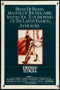 1b1184 DRESSED TO KILL 1sh 1980 Brian De Palma shows you the latest fashion of murder, sexy legs!