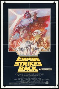 1b1188 EMPIRE STRIKES BACK NSS style 1sh R1981 George Lucas sci-fi classic, cool artwork by Tom Jung!