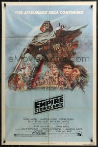 1b1187 EMPIRE STRIKES BACK style B NSS style 1sh 1980 George Lucas classic, art by Tom Jung!