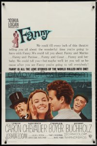 1b1196 FANNY 1sh 1961 Leslie Caron, Charles Boyer, Maurice Chevalier, Horst Buchholz!