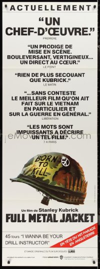 1b1055 FULL METAL JACKET French door panel 1987 Stanley Kubrick Vietnam War movie, Philip Castle art!