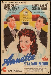 1b1024 ANNETTE ET LA DAME BLONDE French 32x47 1942 Derouet & Baudoin art of Louise Carletti, rare!