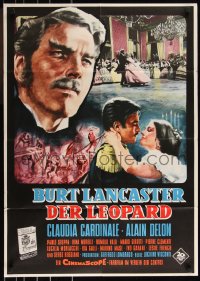 1b0423 LEOPARD German 1963 Luchino Visconti's Il Gattopardo, cool art of Burt Lancaster!